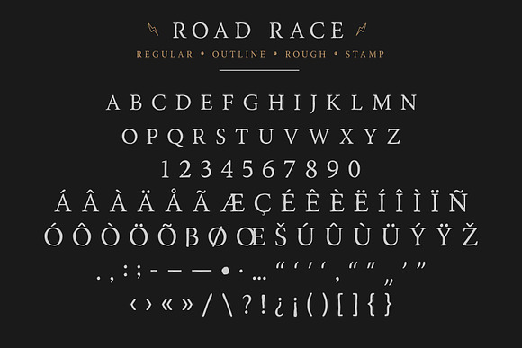 Road Race Font Family + Extras in Serif Fonts - product preview 4