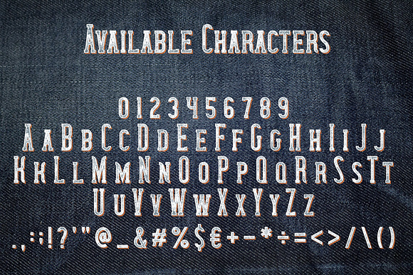 Wanted Denim layered font in Display Fonts - product preview 1