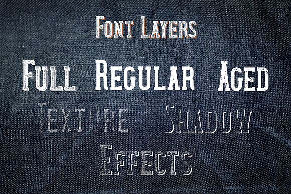 Wanted Denim layered font in Display Fonts - product preview 2