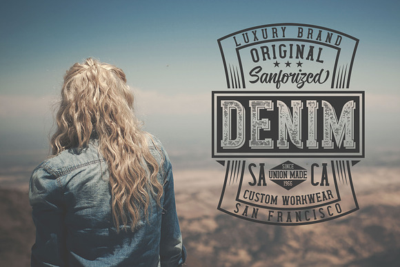 Wanted Denim layered font in Display Fonts - product preview 5