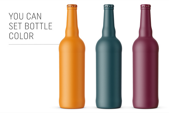 Ceramic beer bottle mockup in Product Mockups - product preview 4