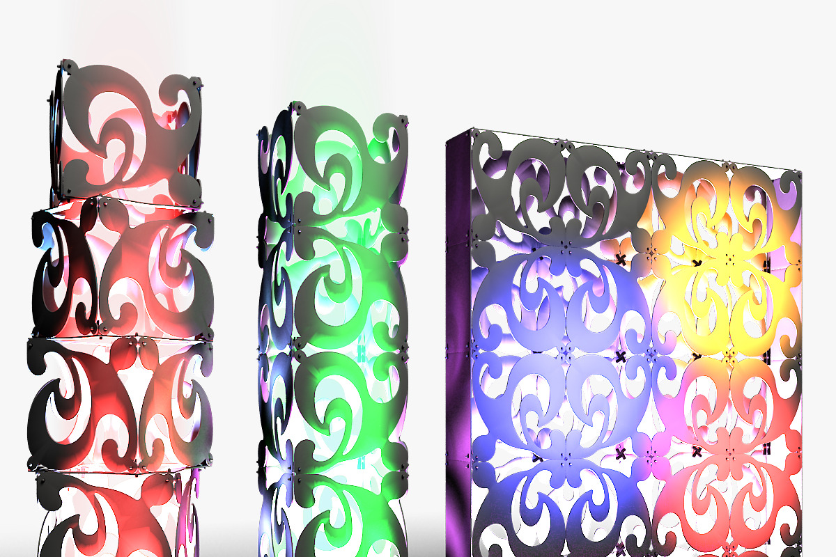 Stage Decor 08 Modular Wall Column in Photoshop Shapes - product preview 8