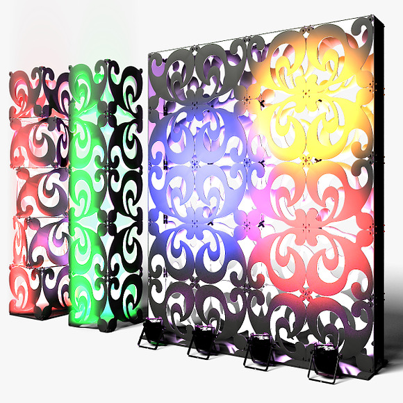 Stage Decor 08 Modular Wall Column in Photoshop Shapes - product preview 13