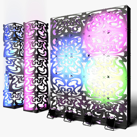 Stage Decor 09 Modular Wall Column in Photoshop Shapes - product preview 2