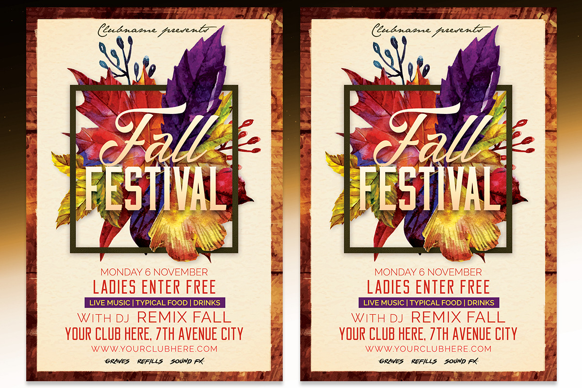 Fall Festival Flyer - PSD Template in Flyer Templates - product preview 8