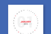 Calendar 2019 Round Style