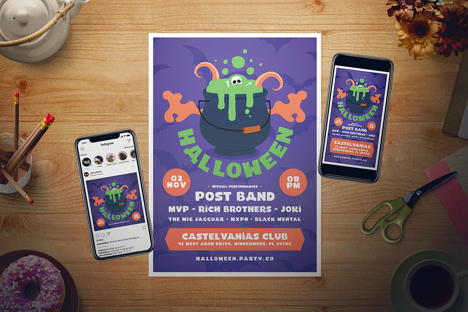 Halloween Flyer Set in Flyer Templates - product preview 8