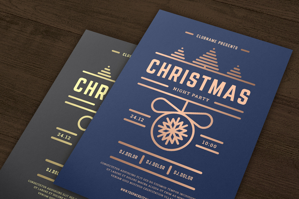 Christmas party invitation flyer in Flyer Templates - product preview 8
