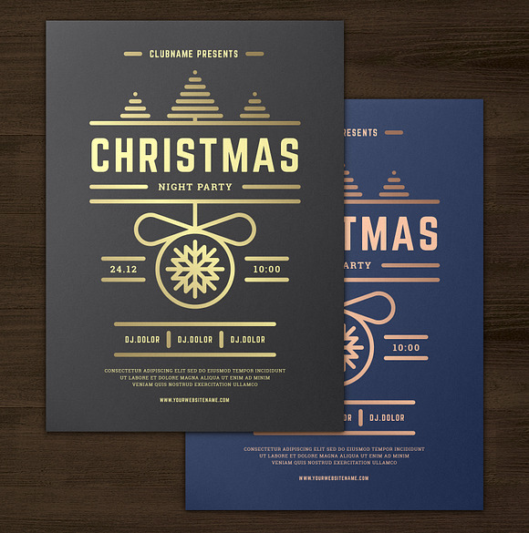 Christmas party invitation flyer in Flyer Templates - product preview 2
