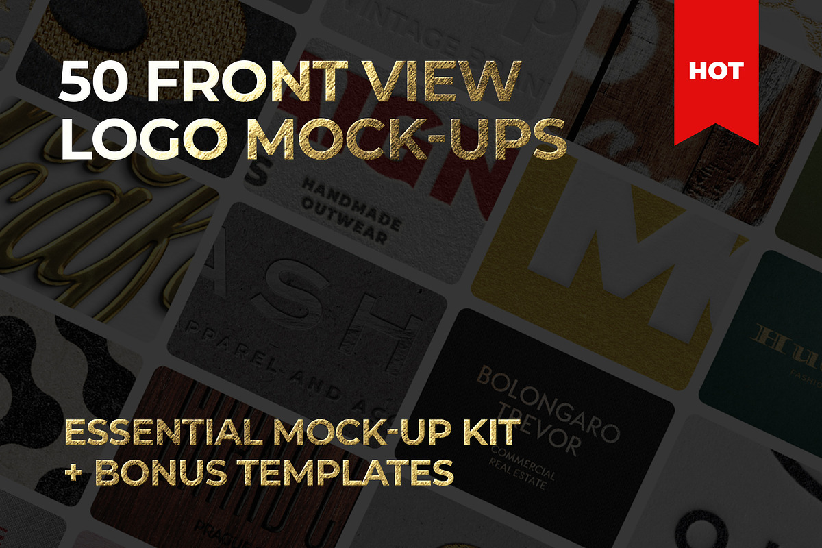 50 logo mockup branding bundle in Branding Mockups - product preview 8