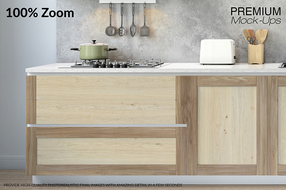 Kitchen Cabinet Set in Mockup Templates - product preview 7