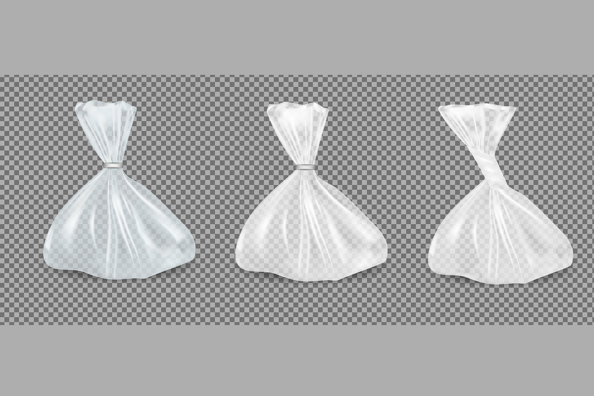 White plastic bag in Product Mockups - product preview 8