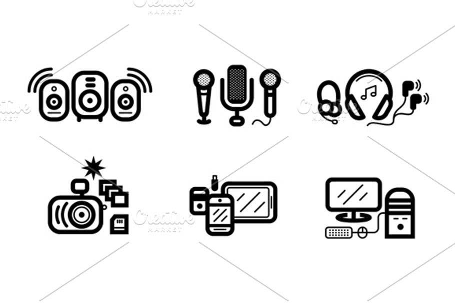 Set of Digital Devices in Graphics - product preview 8