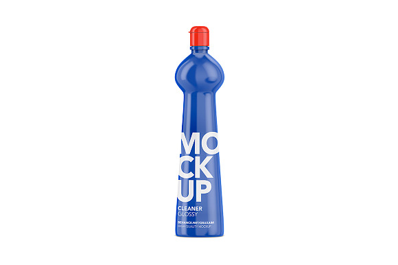 Cleaner Bottle - Glossy - Front View in Product Mockups - product preview 4