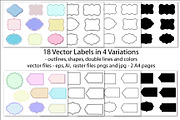 Vector Labels Pastel color