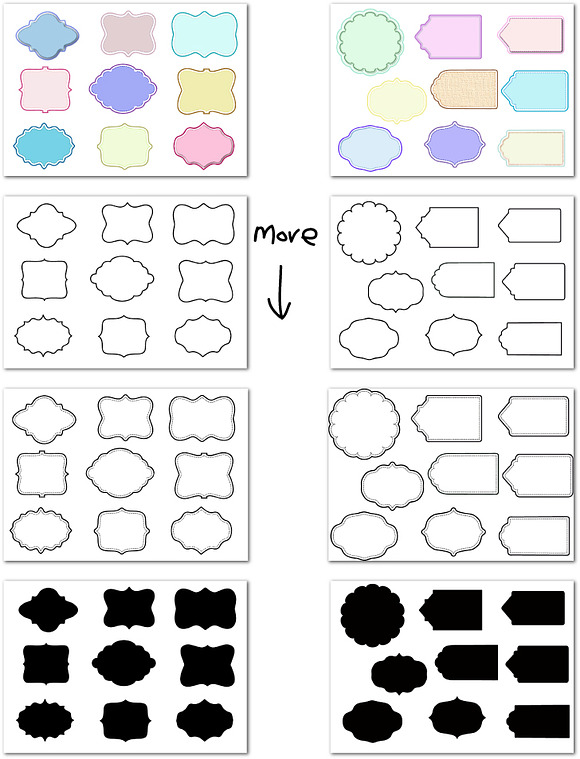 Vector Labels Pastel color in Objects - product preview 1