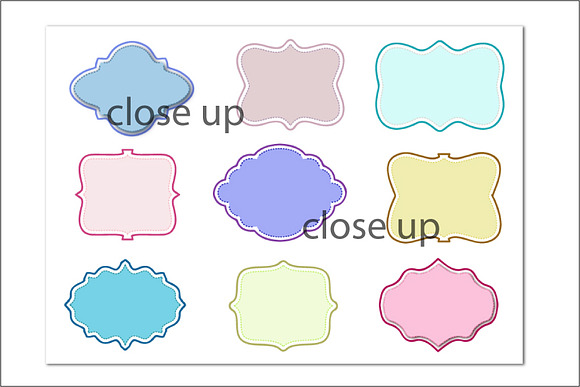 Vector Labels Pastel color in Objects - product preview 2