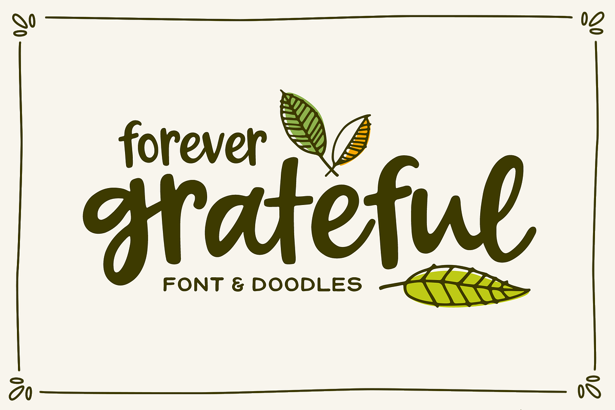 Forever Grateful Font & Doodles in Script Fonts - product preview 8