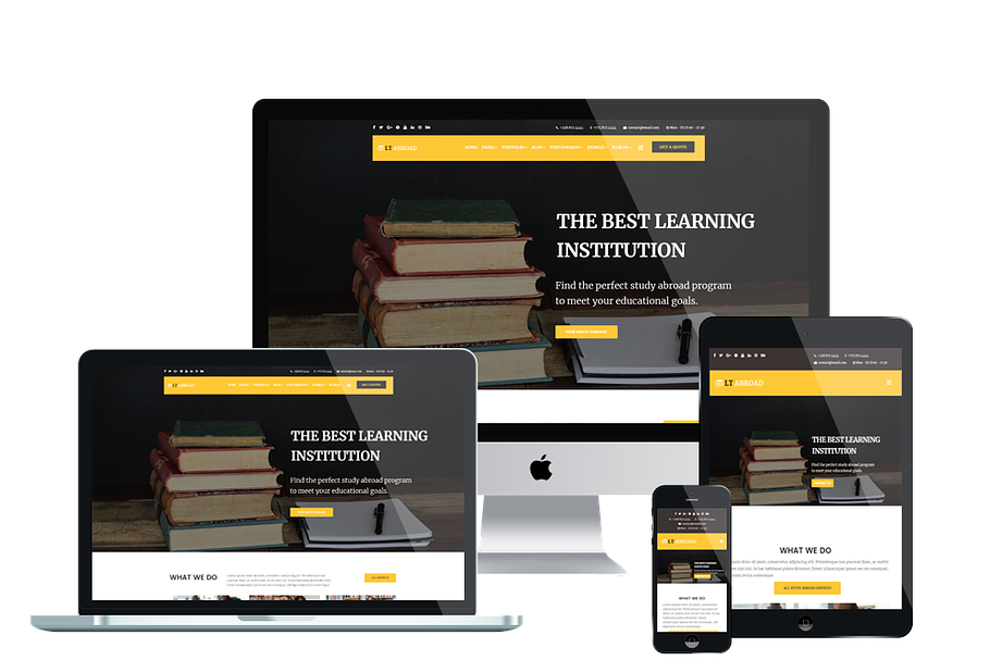 LT Abroad Onepage Joomla Education in Joomla Themes - product preview 8