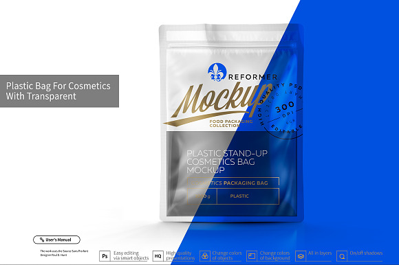 Transparent Bag for Cosmetics  in Product Mockups - product preview 1