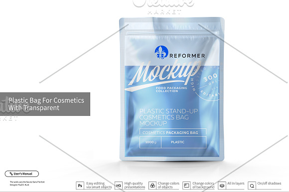 Transparent Bag for Cosmetics  in Product Mockups - product preview 2