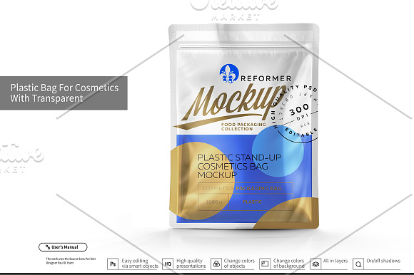 Transparent Bag for Cosmetics  in Product Mockups - product preview 7