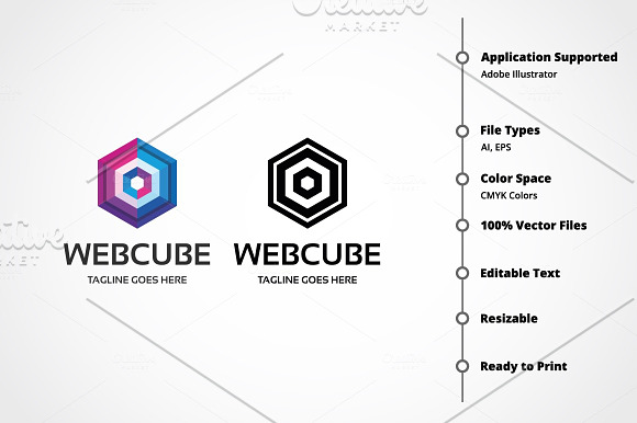Web Cube Logo in Logo Templates - product preview 4