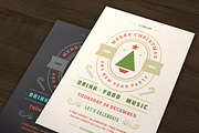 Christmas party invitation flyer