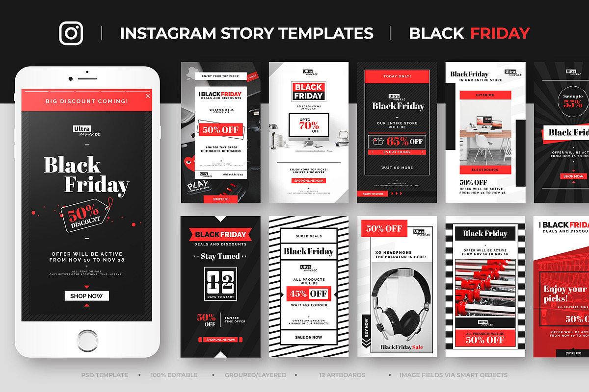 Instagram Sales Story Feed Template in Instagram Templates - product preview 8
