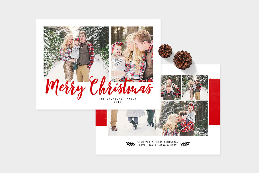 Christmas Photo Card Template -CD094