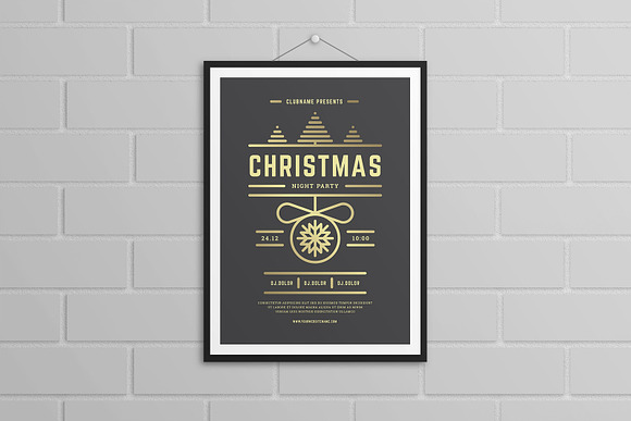 Christmas party invitation flyer in Flyer Templates - product preview 4
