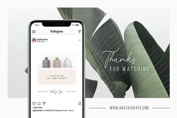 ANIMATED Instagram Posts – Peony in Instagram Templates - product preview 10