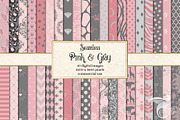 Pink and Gray Digital Paper