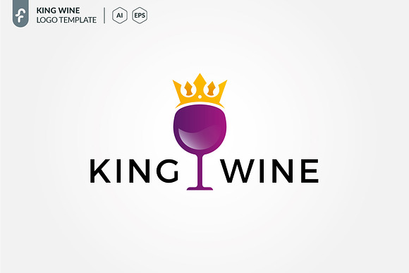 King Wine Logo in Logo Templates - product preview 2