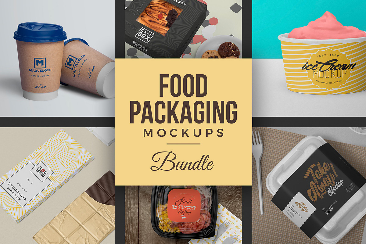 40 Food Packaging Mockups Bundle in Product Mockups - product preview 8