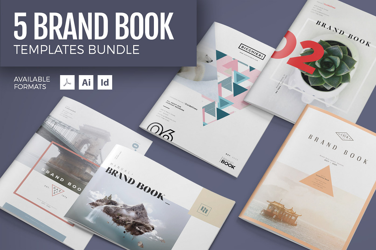 5 Brand Book Templates Bundle in Brochure Templates - product preview 8