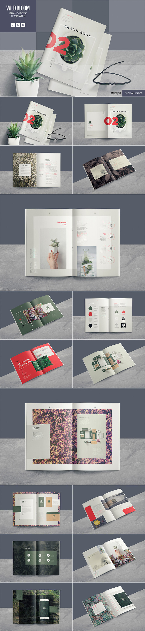 5 Brand Book Templates Bundle in Brochure Templates - product preview 7