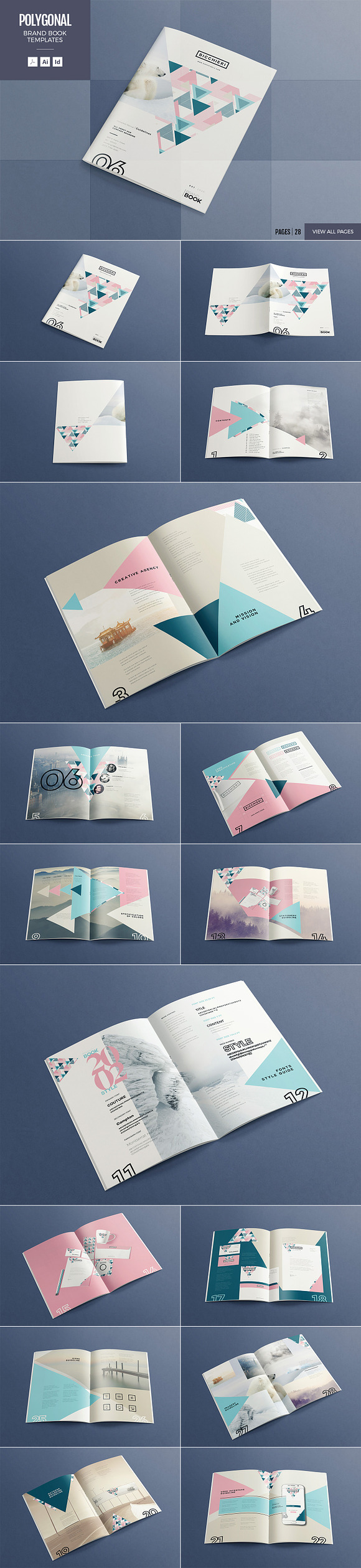 5 Brand Book Templates Bundle in Brochure Templates - product preview 8