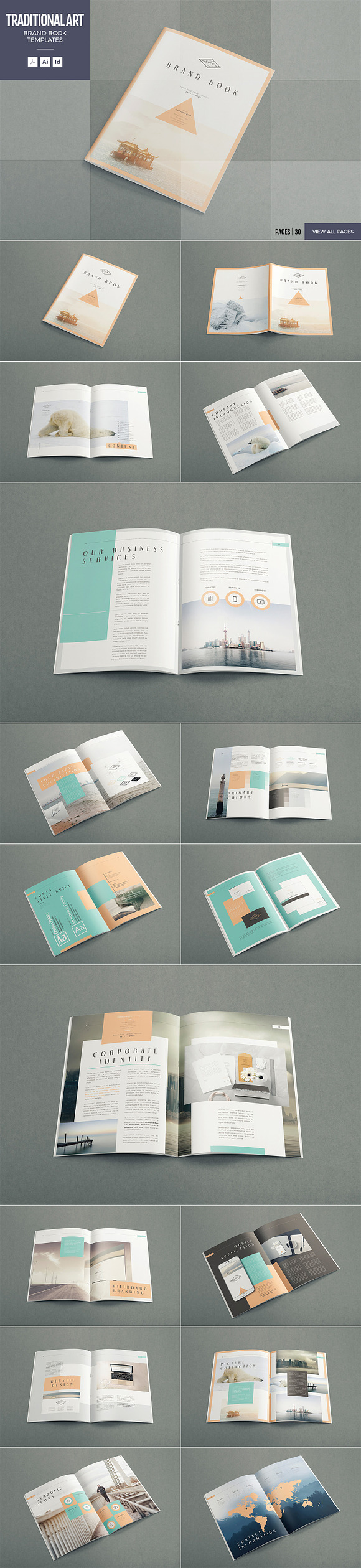 5 Brand Book Templates Bundle in Brochure Templates - product preview 9