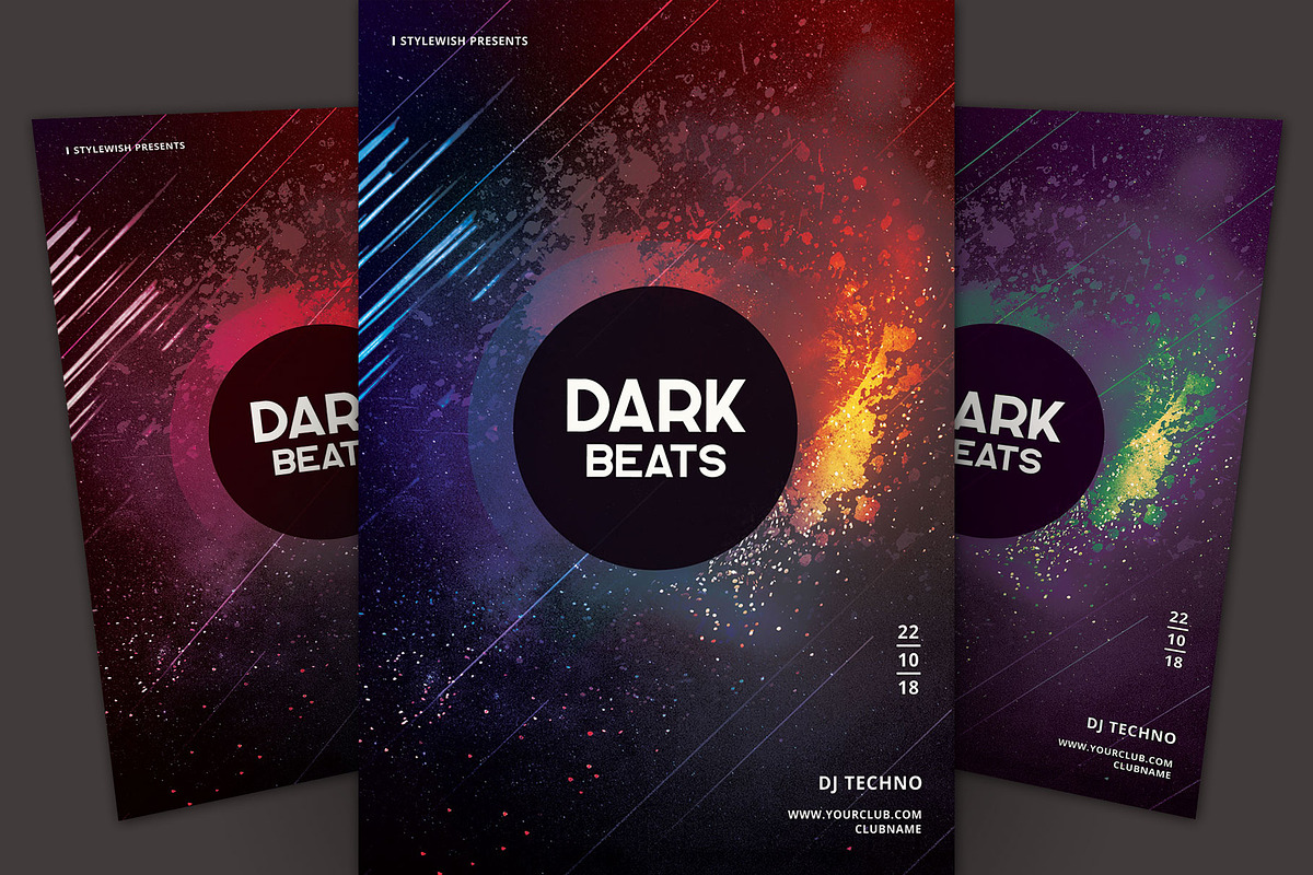 Dark Beats Flyer in Flyer Templates - product preview 8