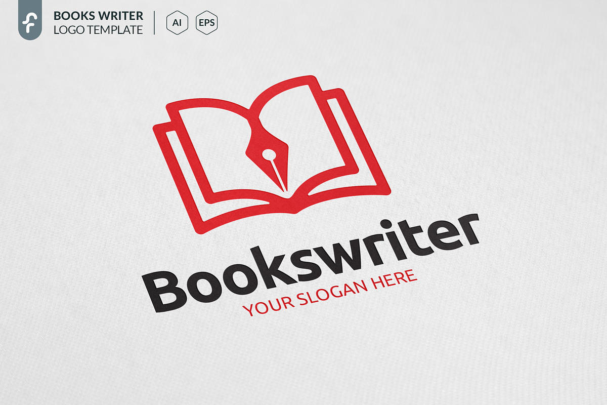 Books Writer Logo in Logo Templates - product preview 8