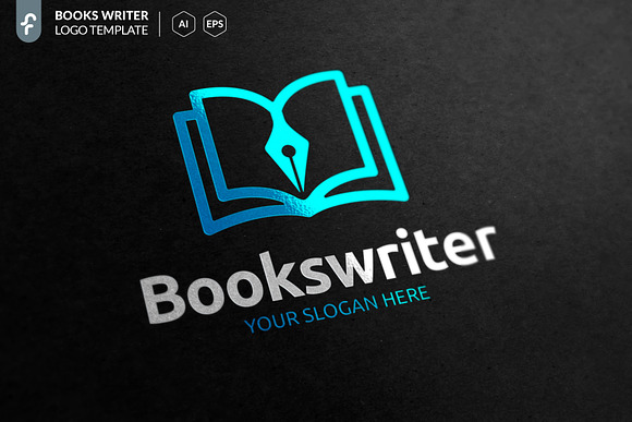 Books Writer Logo in Logo Templates - product preview 1