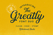Greatly Font Duo + Logo Templates