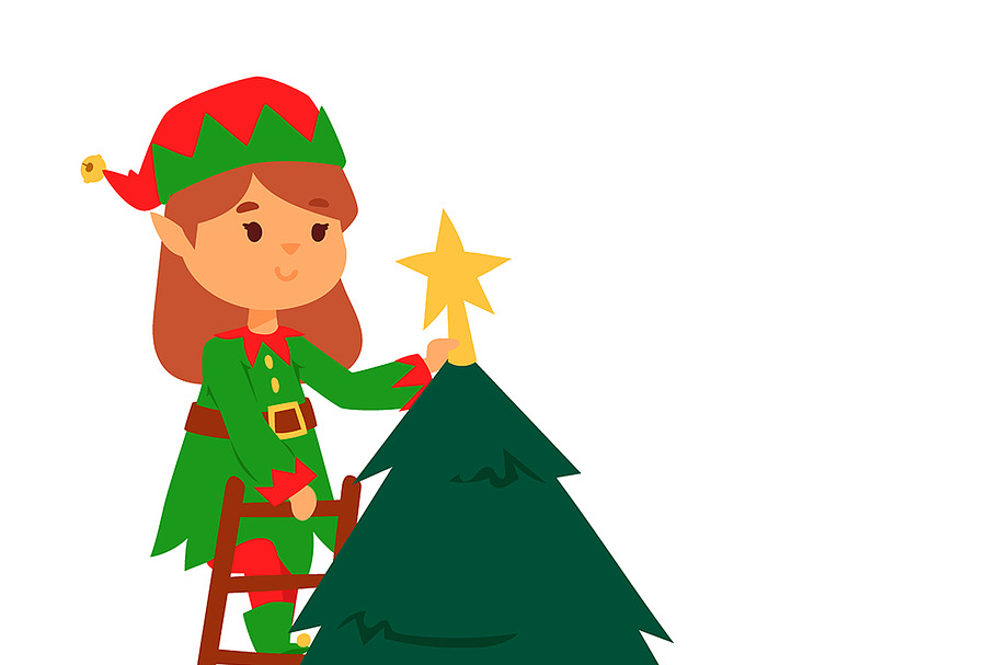 Download Santa Claus Elf Kids Cartoon Elf Pre Designed Illustrator Graphics Creative Market Yellowimages Mockups