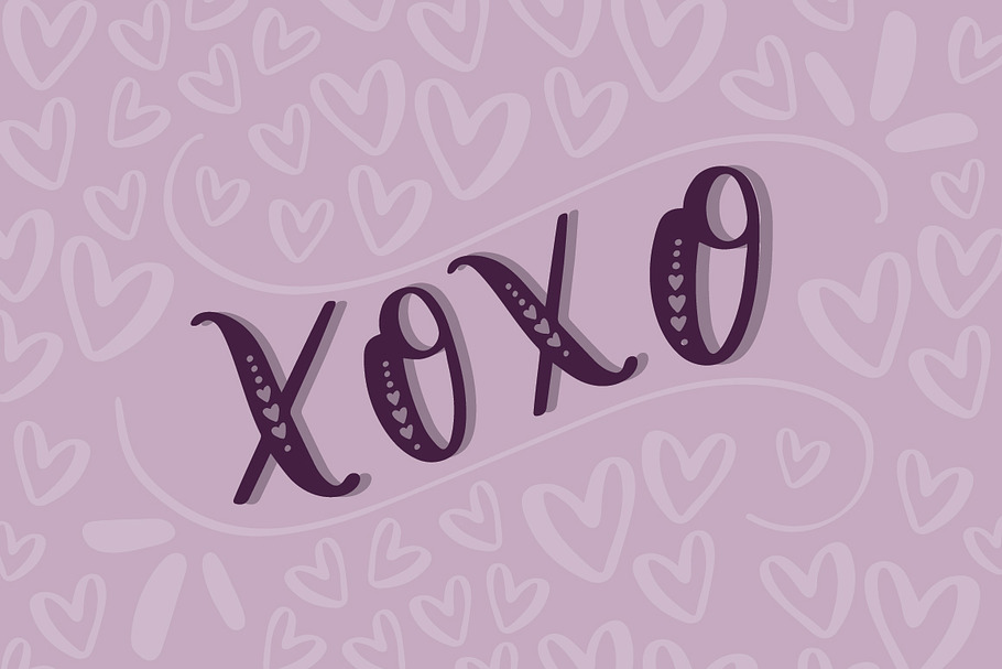 Lovebug Hearts Font Trio in Display Fonts - product preview 8