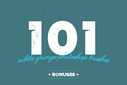 101 Subtle Grunge Brushes + Bonuses