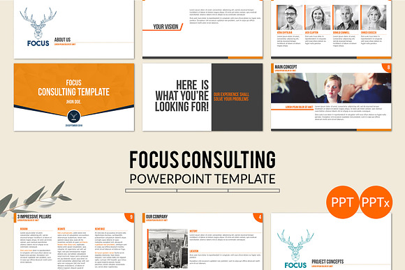 Focus Consulting PowerPoint [pptx] in PowerPoint Templates - product preview 1