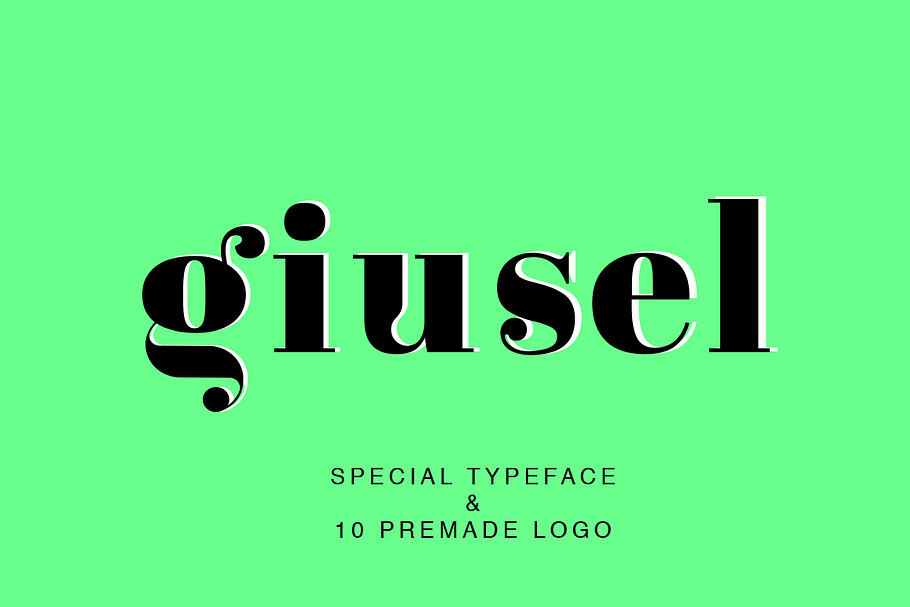 GIUSEL FASHIONABLE FONT & 10 LOGO in Logo Templates - product preview 8
