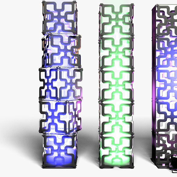 Stage Decor 05 Modular Wall Column in Photoshop Shapes - product preview 2