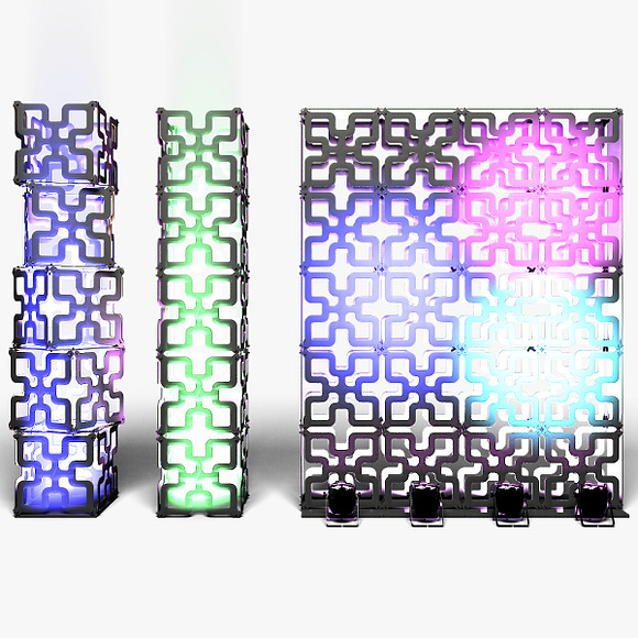 Stage Decor 05 Modular Wall Column in Photoshop Shapes - product preview 11